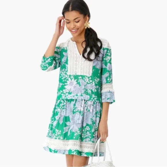 Tuckernuck | Dresses | Green Pippa Fringe Floral Dress | Poshmark